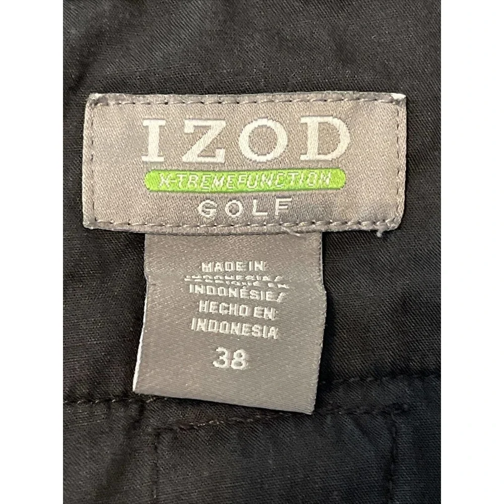 IZOD GOLF Men’s 38 Black Cargo Golf Shorts Polyester - Picture 5 of 7